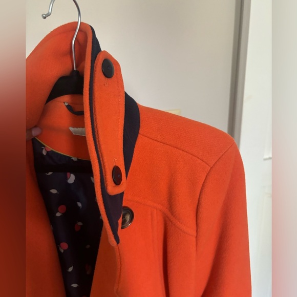 Boden orange wool coat, size 6 - Picture 5 of 7